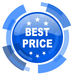 best price blue glossy circle modern web icon