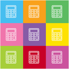 Calculator icon for web and mobile