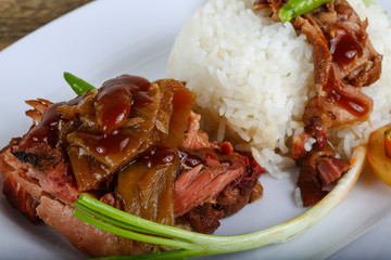 Pork with rice