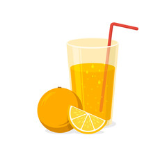 Glass of orange juice.