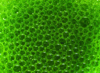 background of many small green water bubbles