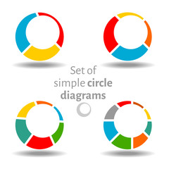 Simple vector set of circle diagrams