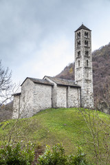 Fototapeta na wymiar Romanesque Church of St. Alexander in Lasnigo