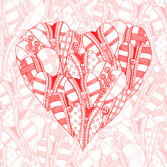 Background hand drawn hearts