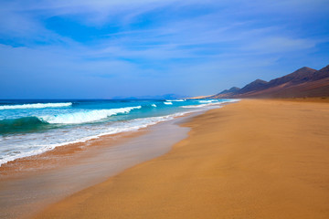 Cofete Fuerteventura beach at Canary Islands