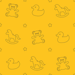 Seamless pattern with children's toys