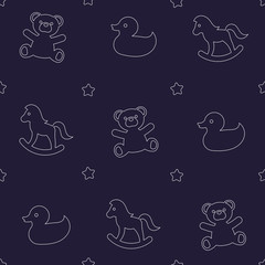 Seamless pattern with children's toys