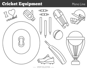 Vector cricket game design elements