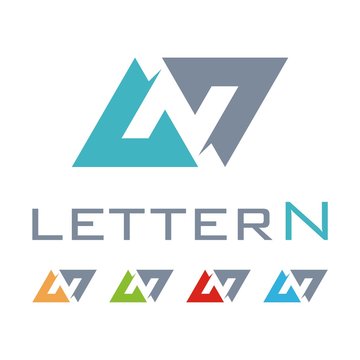 Letter N Design Logo Vector - Triangel Design Template