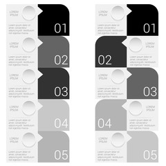 infographic set illustration in black