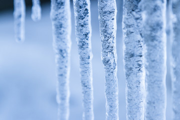 Patterns and texture on Icicles - obrazy, fototapety, plakaty