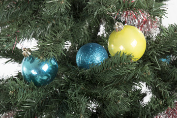 Christmas background with christmass balls