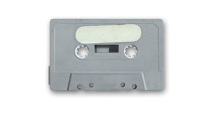 Fototapeta na wymiar Old audio cassette, tape isolated on white background