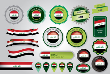Made in Iraq Seal, Iraqi Flag (Vector Art) - 101674115