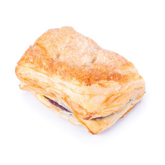 Puff pastry isolate on white