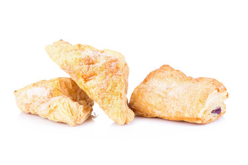 Puff pastry isolate on white
