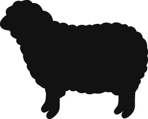 羊のシルエット　イラスト　シンプル　ヒツジ　動物　生き物　