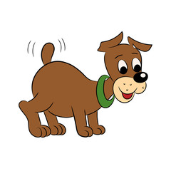 Illustration of an amusing puppy for the children's book