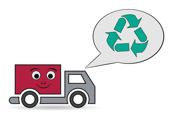 truck recycling icon