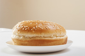 sandwich bun with sesame seeds