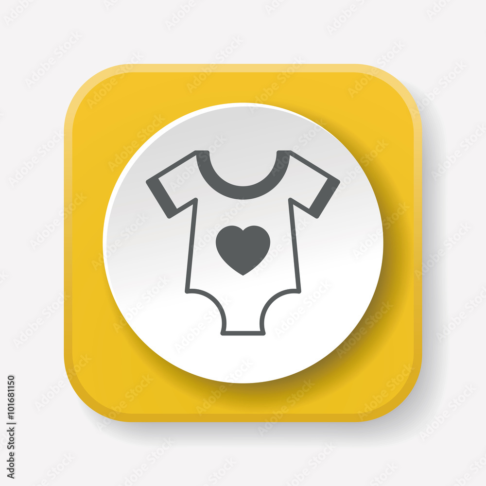 Poster baby clothes icon