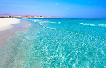Zelfklevend Fotobehang Costa Calma beach of Jandia Fuerteventura © lunamarina
