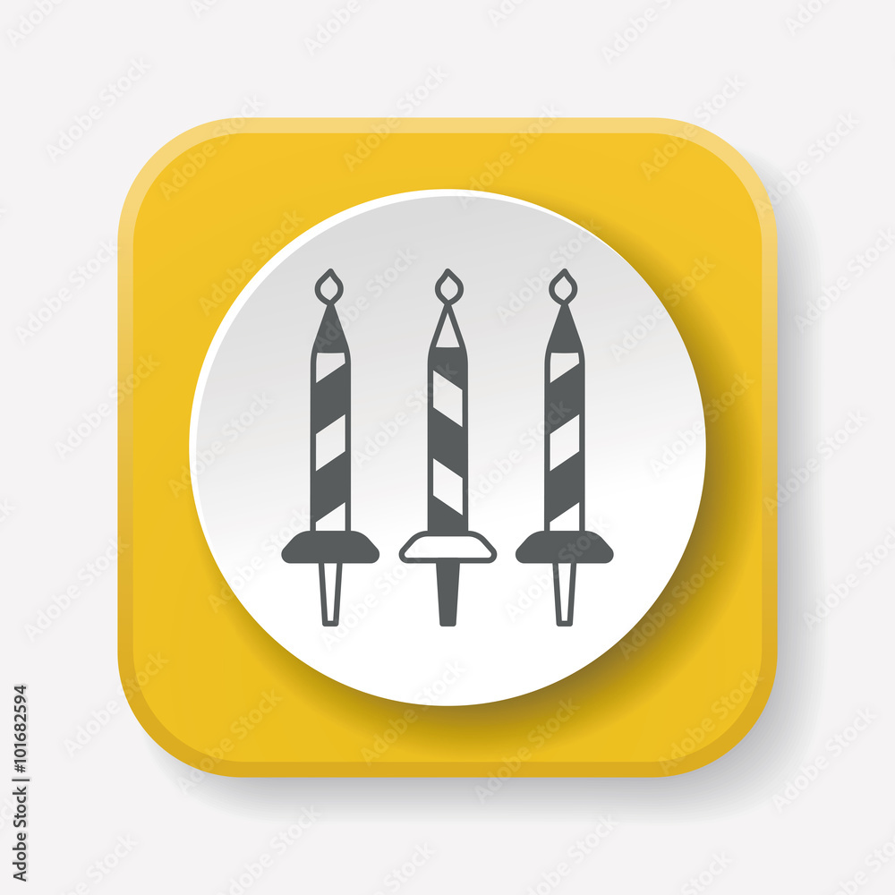 Canvas Prints birthday candle icon