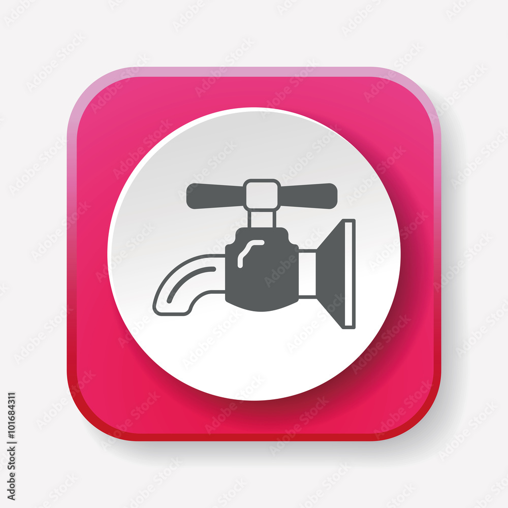 Sticker faucet icon