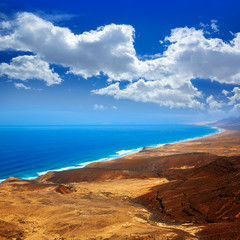Fototapeta na wymiar Jandia west beaches aerial of Fuerteventura