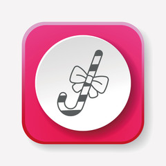 Naklejka premium candy cane icon