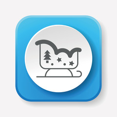 Christmas sleigh icon