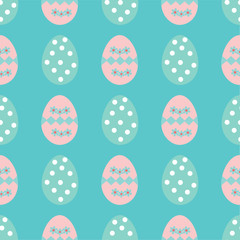 Easter seamless pattern with eggs