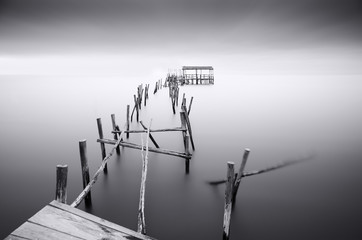A peaceful ancient pier, portugal
