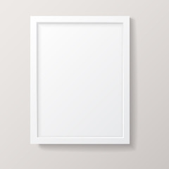 Realistic Empty White Picture Frame - 101688361
