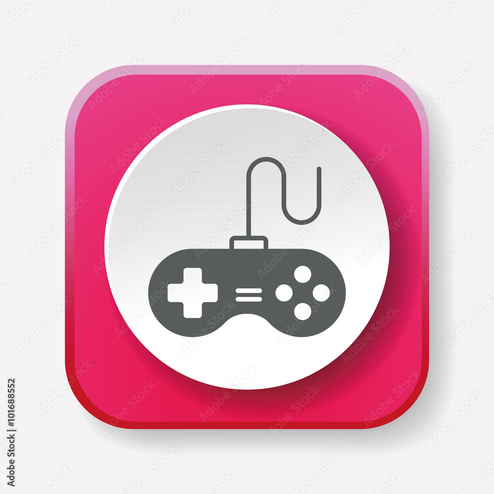 Wall mural game controller icon