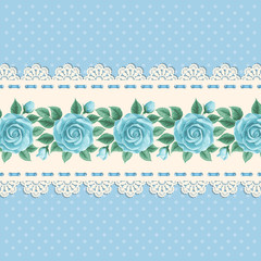 Vintage card with lace doily