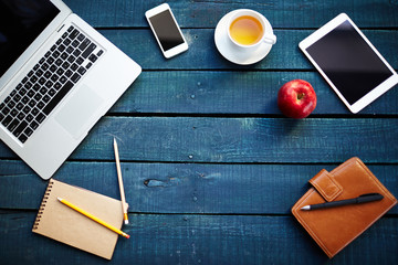 Workplace of office worker