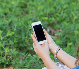 women with mobile phone