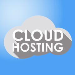 Icono plano CLOUD HOSTING en nube