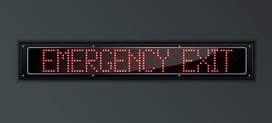 Emergency Exit LED digital Sign