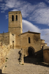 Fototapeta na wymiar Santa Maria church, Guimera, Lerida province, Spain
