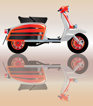 Mod Scooter Reflection