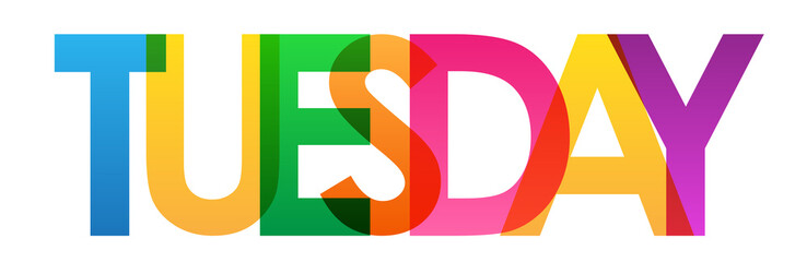 DAYS OF THE WEEK Vector Letter Icons (TUESDAY)