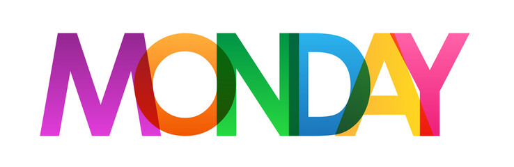 DAYS OF THE WEEK Vector Letter Icons (MONDAY)