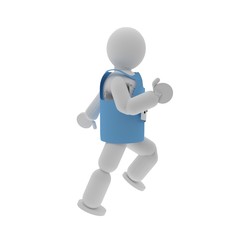 Sprinter puppet with sport shirt