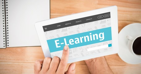 Composite image of e-learning interface