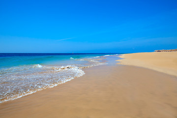 Fototapeta na wymiar Morro Jable Matorral beach Jandia in Fuerteventura