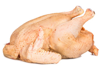 Raw chicken. Isolated on white.
