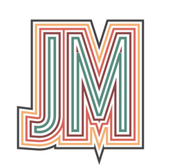 JM Retro Logo with Outline. suitable for new company. vector ill