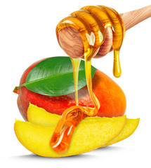 mango and honey isolated